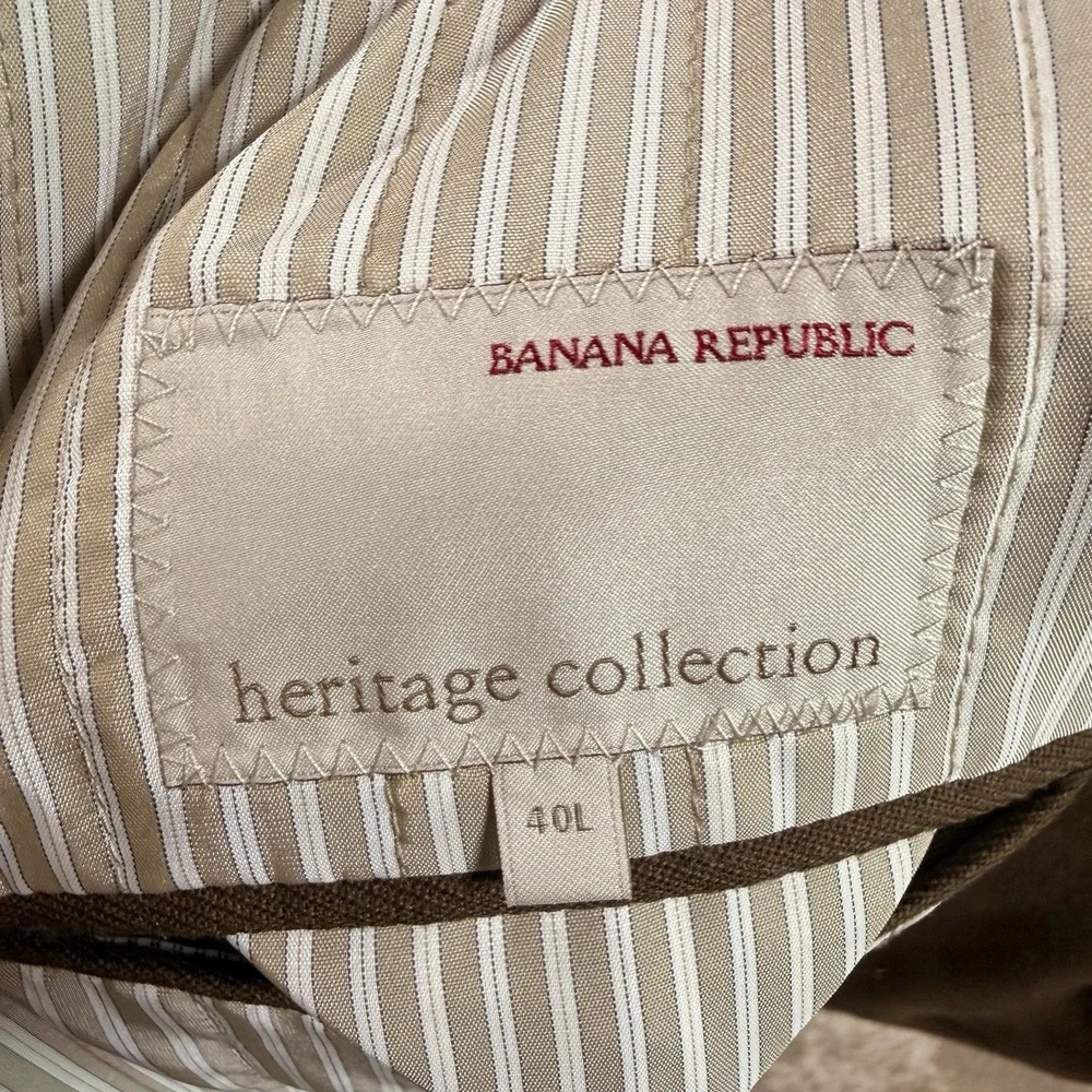 Banana Republic Heritage Collection Blazer Mens 40L Brown Preppy Academia Jacket